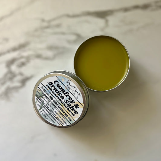 COMFREY AND ARNICA SALVE- MUSCLE RUB ESSENTIAL OIL BLEND